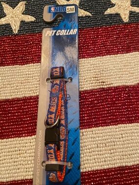 NBA New York Knicks Dog Collar — Blue & Orange